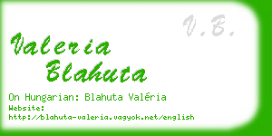 valeria blahuta business card